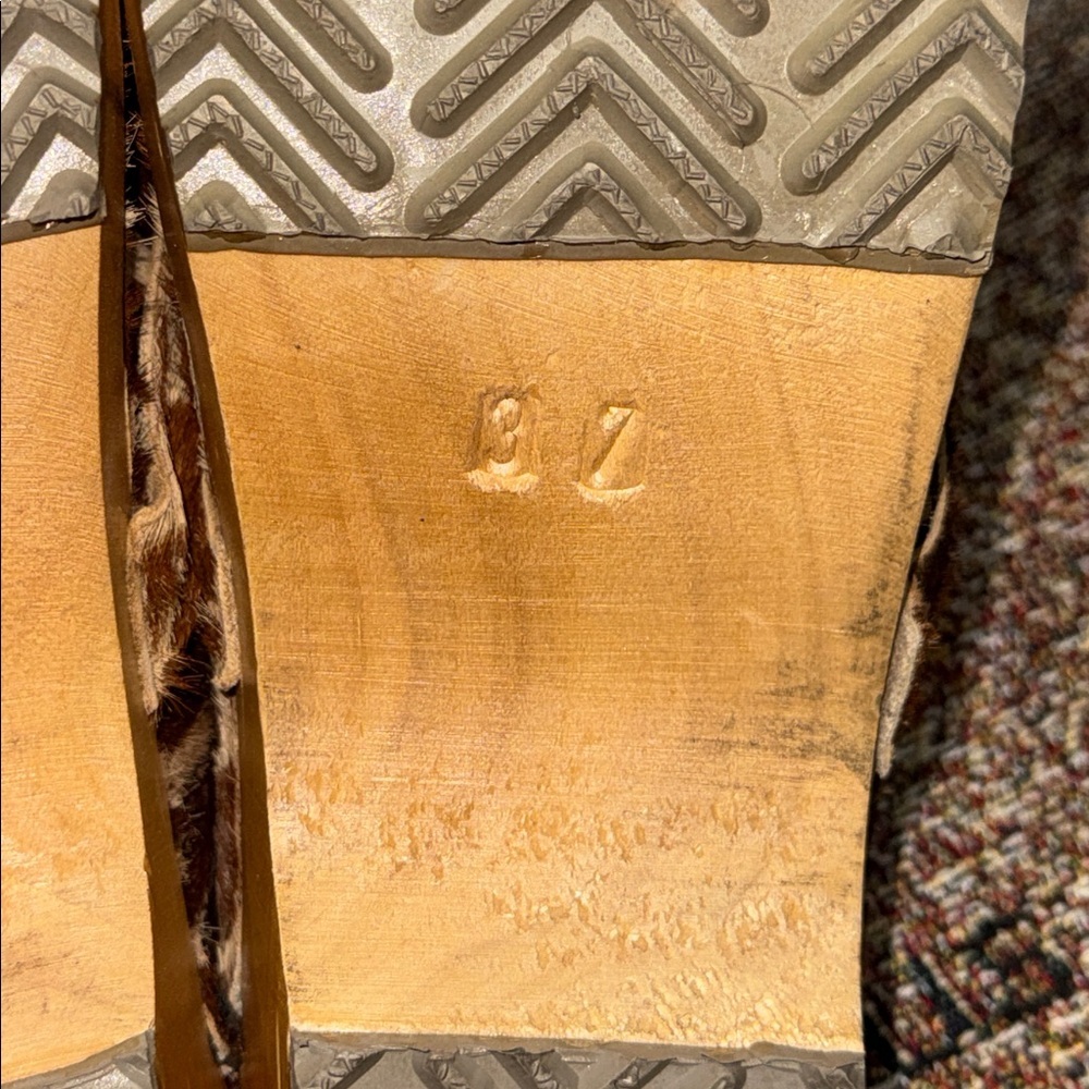 BJORK SWEDISH COMFORT Safari Wood Open Back Giraffe Clogs Shoes Size EU 37 - Picture 12 of 17
